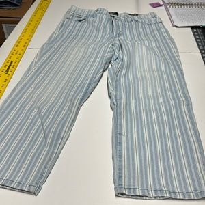 Vintage Nine West Blue Striped Jeans Size 10